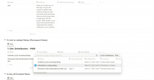 How to add permanent notes inside this Zettelkasten Template